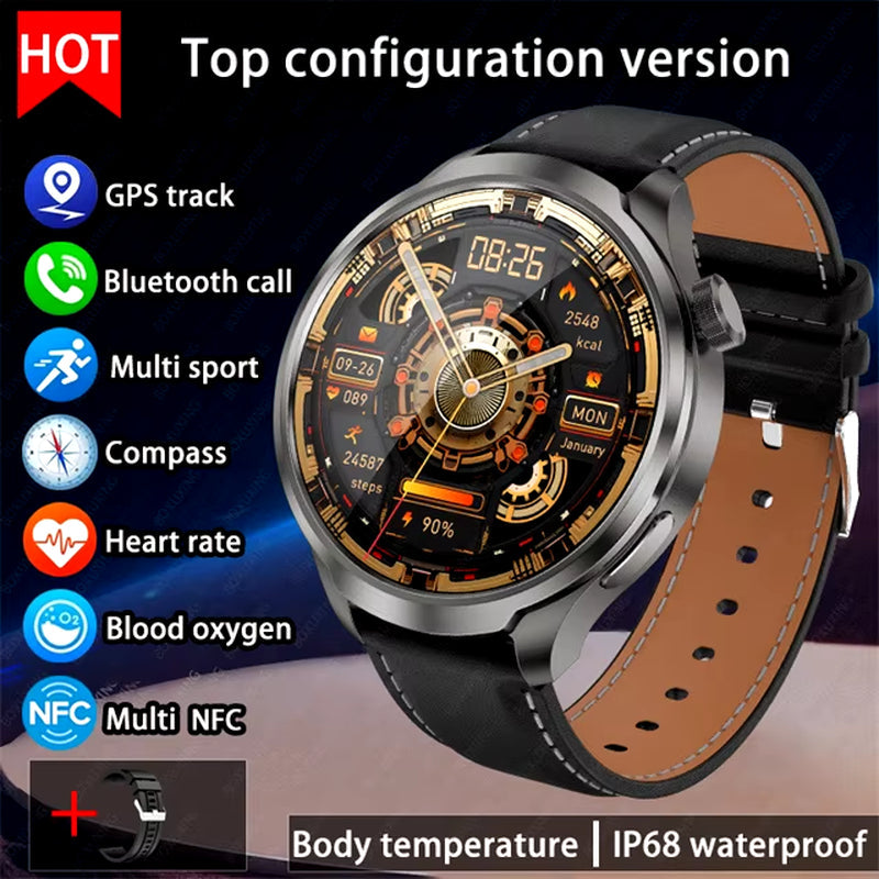 2025 New for HUAWEI Outdoor Sports Smart Watch Men AMOLED Screen NFC GPS Compass Heart Rate Waterproof Bluetooth Call Smartwatch