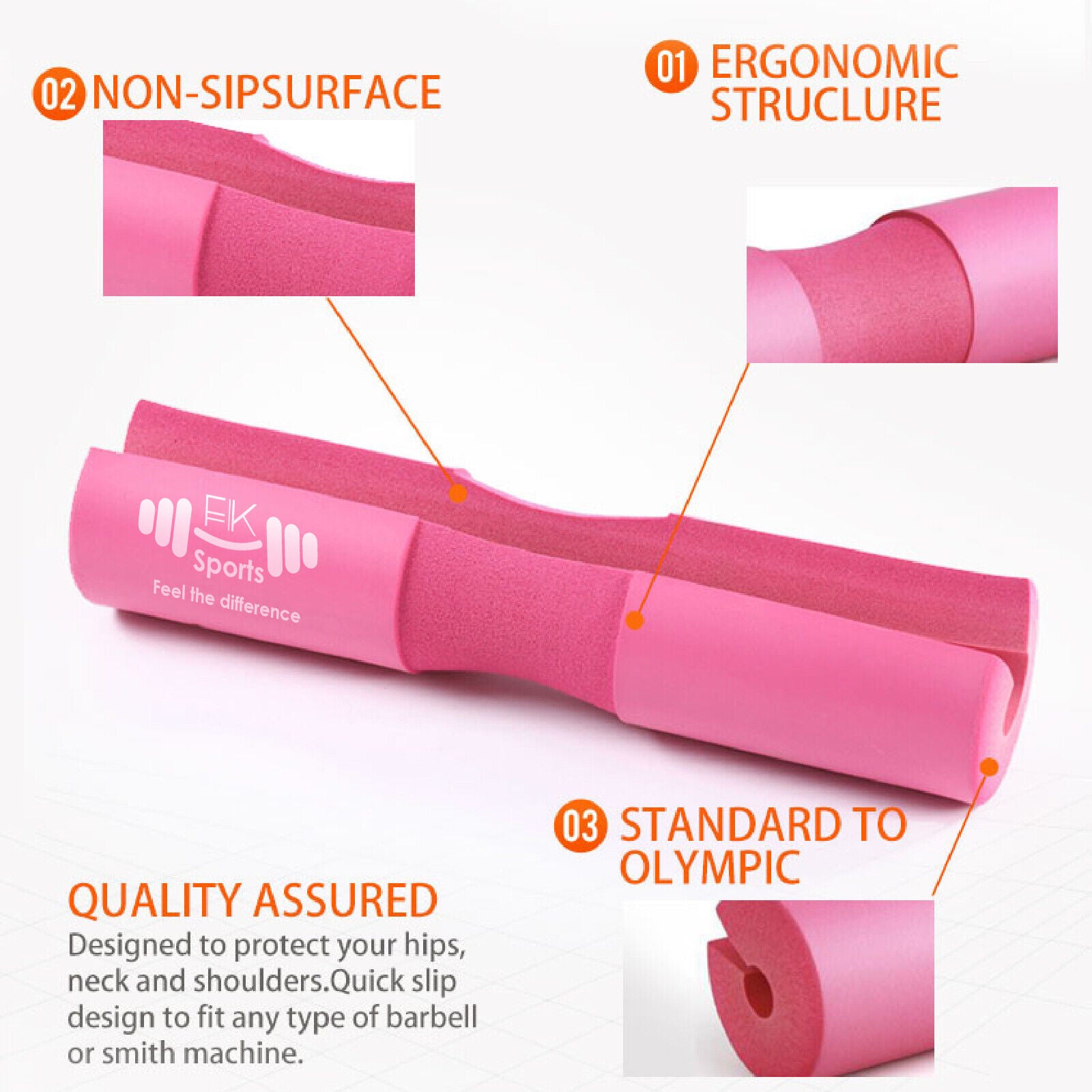 Barbell Pad Weight Lifting Squat Bar Padding Foam Gym Neck Shoulder Protection