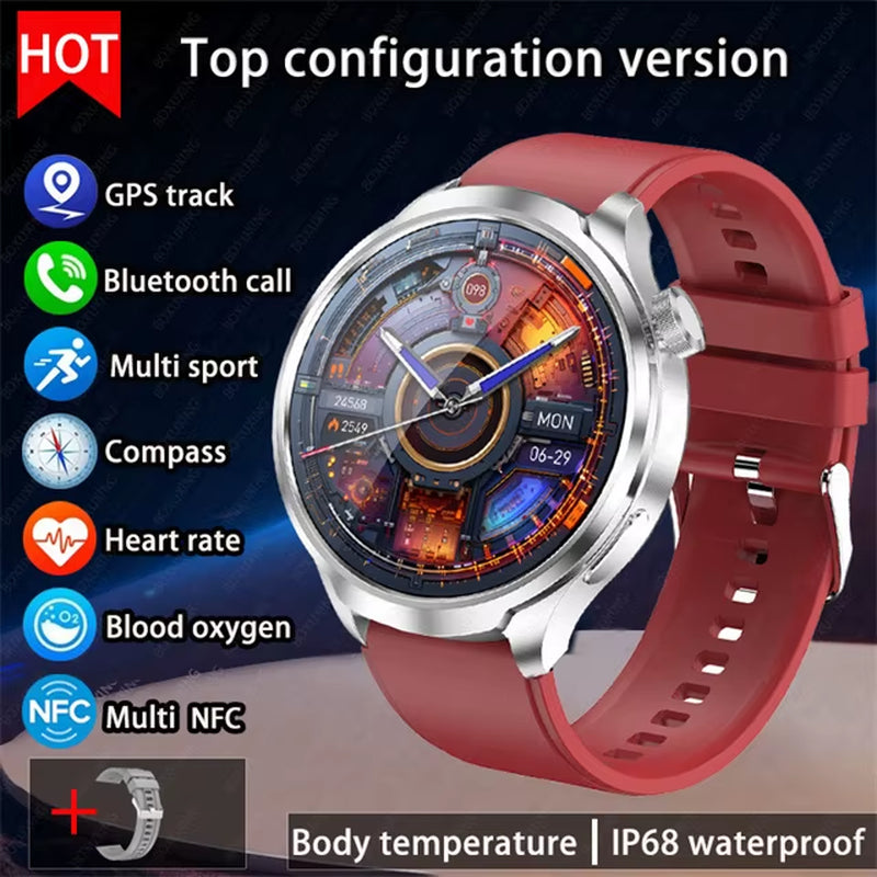 2025 New for HUAWEI Outdoor Sports Smart Watch Men AMOLED Screen NFC GPS Compass Heart Rate Waterproof Bluetooth Call Smartwatch