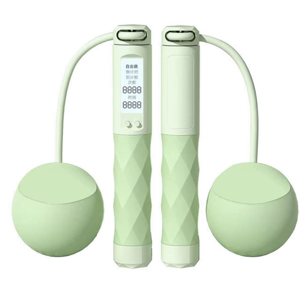 Counting Jump Rope Ball Anti-Skid Handle Cordless Weighted Jump Rope for Home Use Portable Weight Loss for Indoor Outdoor