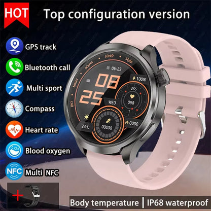 2025 New for HUAWEI Outdoor Sports Smart Watch Men AMOLED Screen NFC GPS Compass Heart Rate Waterproof Bluetooth Call Smartwatch