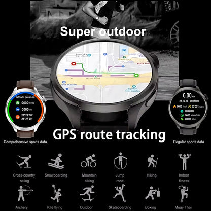 2025 New for HUAWEI Outdoor Sports Smart Watch Men AMOLED Screen NFC GPS Compass Heart Rate Waterproof Bluetooth Call Smartwatch