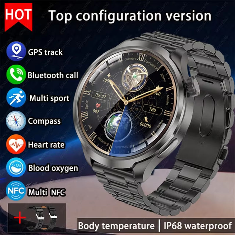 2025 New for HUAWEI Outdoor Sports Smart Watch Men AMOLED Screen NFC GPS Compass Heart Rate Waterproof Bluetooth Call Smartwatch