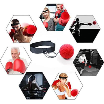 Boxing Ball Reflex Speed Training with Headband Boxing Punching Balls Hand Eye Coordination Fitness 