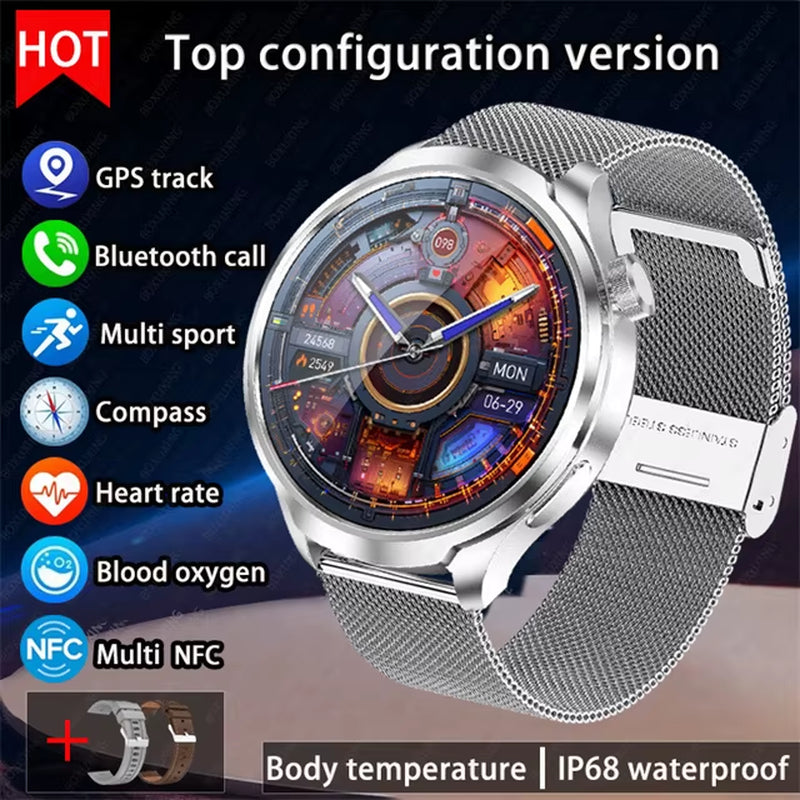 2025 New for HUAWEI Outdoor Sports Smart Watch Men AMOLED Screen NFC GPS Compass Heart Rate Waterproof Bluetooth Call Smartwatch