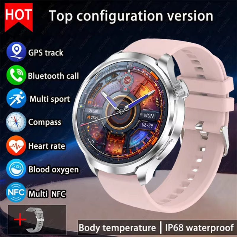 2025 New for HUAWEI Outdoor Sports Smart Watch Men AMOLED Screen NFC GPS Compass Heart Rate Waterproof Bluetooth Call Smartwatch