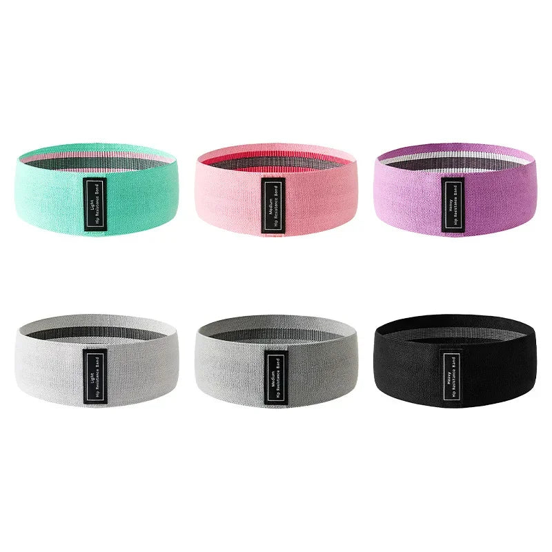 3Pcs/Set Elastic Fabric Bands Fitness Resistance Non-Slip Yoga Pilates Circle Expander Bands Gym Training Workout Equip