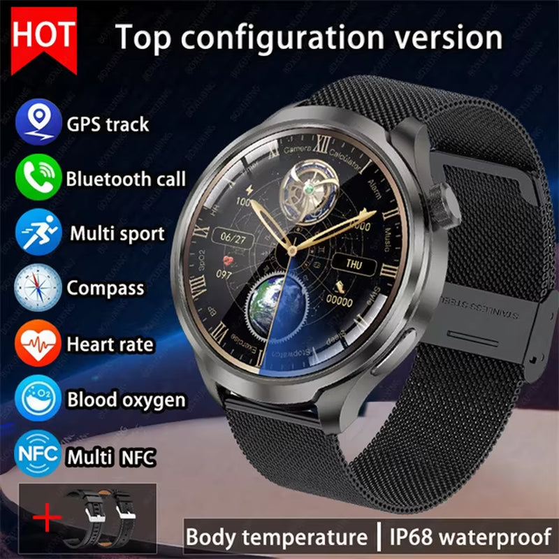 2025 New for HUAWEI Outdoor Sports Smart Watch Men AMOLED Screen NFC GPS Compass Heart Rate Waterproof Bluetooth Call Smartwatch