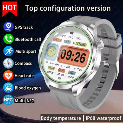 2025 New for HUAWEI Outdoor Sports Smart Watch Men AMOLED Screen NFC GPS Compass Heart Rate Waterproof Bluetooth Call Smartwatch