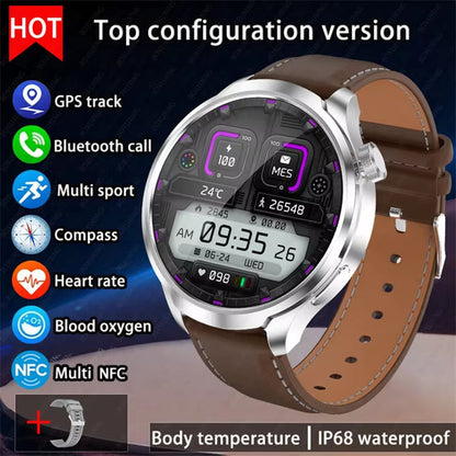 2025 New for HUAWEI Outdoor Sports Smart Watch Men AMOLED Screen NFC GPS Compass Heart Rate Waterproof Bluetooth Call Smartwatch