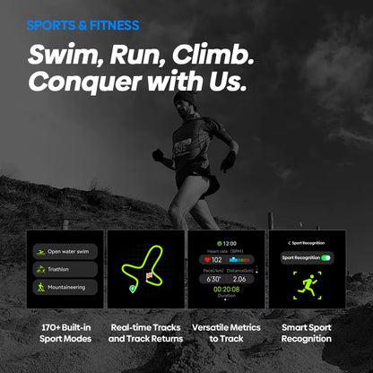  Stratos 2 Ultra GPS Smart Watch Built-In Compass Barometric Altimeter Dual-Band GNSS Voice Calling Smartwatch 10 ATM